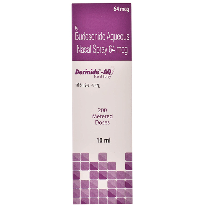 Derinide-AQ Nasal Spray    Budesonide 64mcg