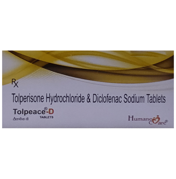 Tolpeace-D Tablet    Tolperisone 150mg + Diclofenac 50mg