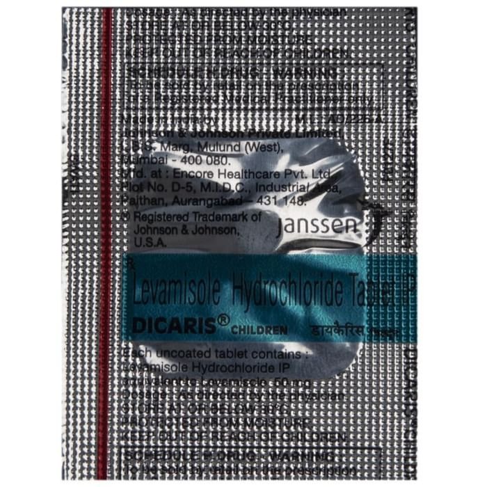 Dicaris Children Tablet    Levamisole 50mg