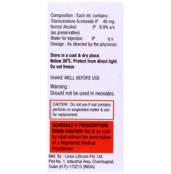 TC Lone Injection    Triamcinolone 40mg