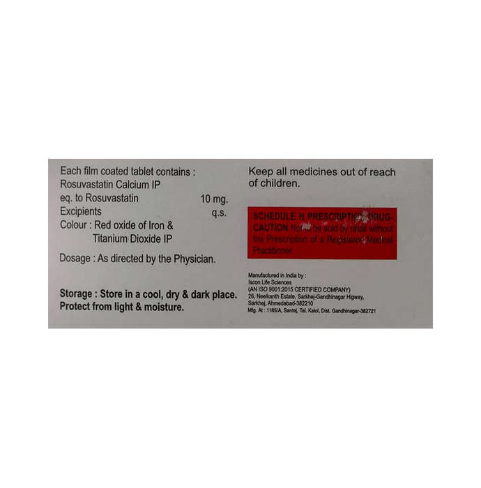 Rorvan 10 Tablet    Rosuvastatin 10mg