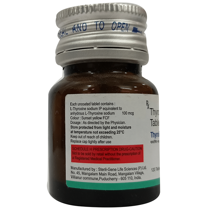 Thyrofit 100 Tablet    Thyroxine 100mcg
