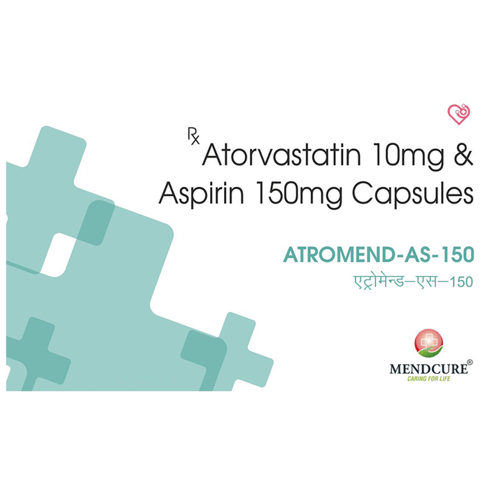 Atromend-AS 150 Capsule    Atorvastatin 10mg + Aspirin 150mg