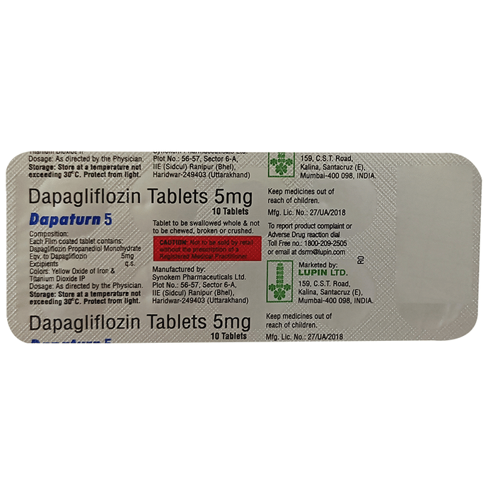 Dapaturn 5 Tablet    Dapagliflozin 5mg