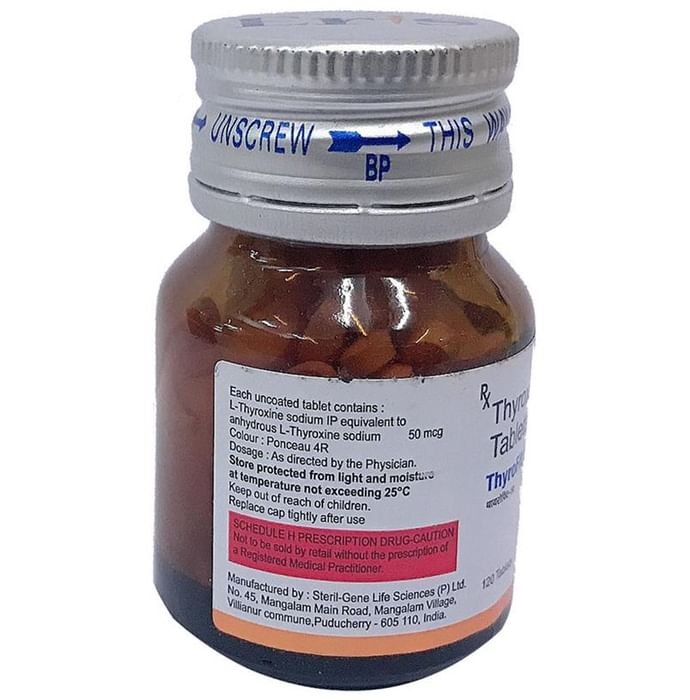 Thyrofit 50 Tablet    Thyroxine 50mcg