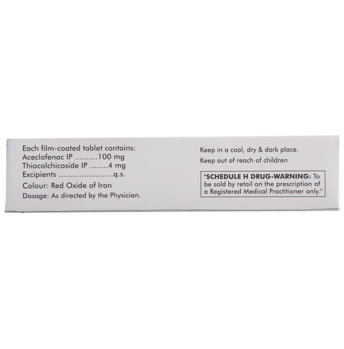 Dolowin TC 4 Tablet    Aceclofenac 100mg + Thiocolchicoside 4mg