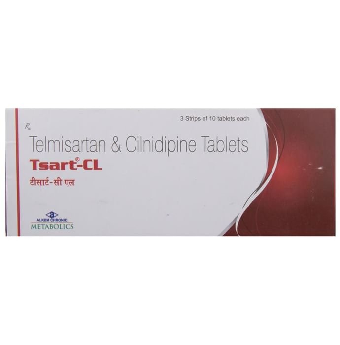 Tsart-CL Tablet    Cilnidipine 10mg + Telmisartan 40mg