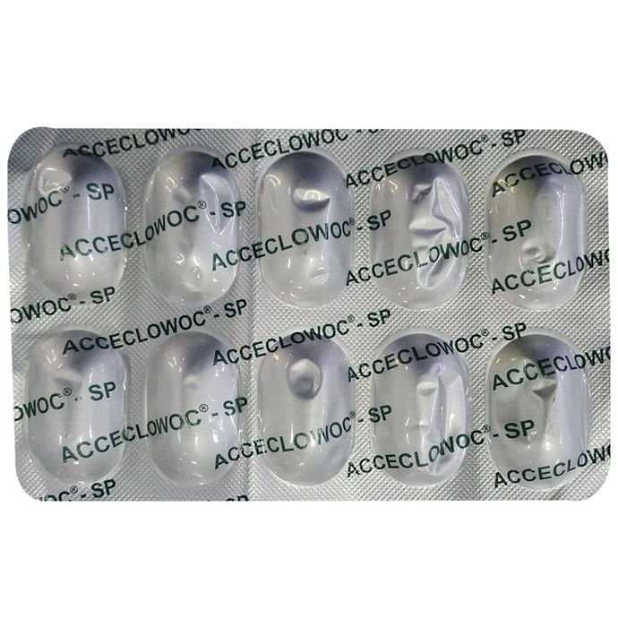 Acceclowoc-SP Tablet Aceclofenac 100mg + Paracetamol 325mg + Serratiopeptidase 10mg