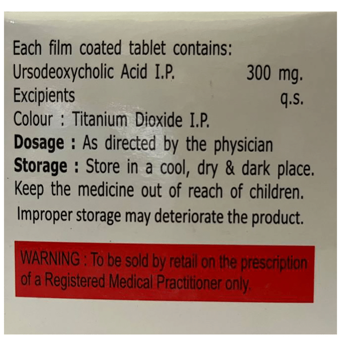 Udsi Tablet    Ursodeoxycholic Acid 300mg