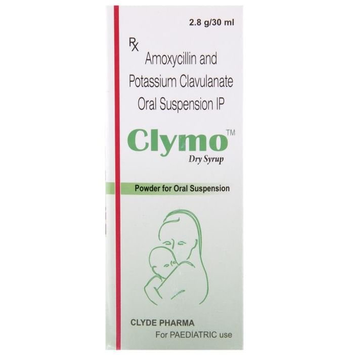 Clymo Dry Syrup    Amoxycillin 200mg/5ml + Clavulanic Acid 28.5mg/5ml