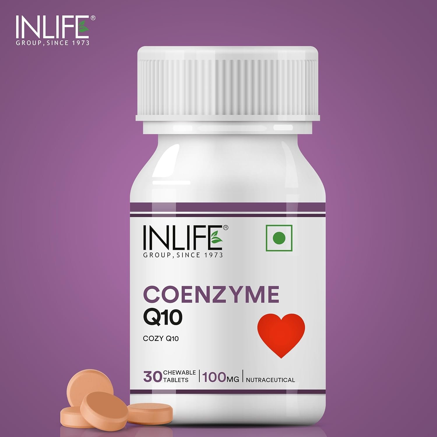 Inlife Coenzyme Q10 for Heart Health | Chewable Tablet