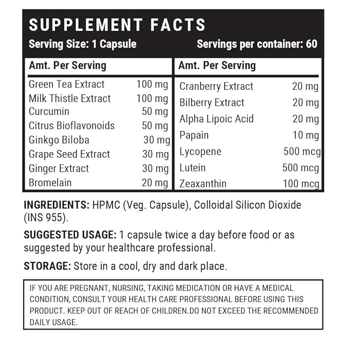 Inlife Super Antioxidants for Immunity & Fatigue Reduction | Veg Capsule