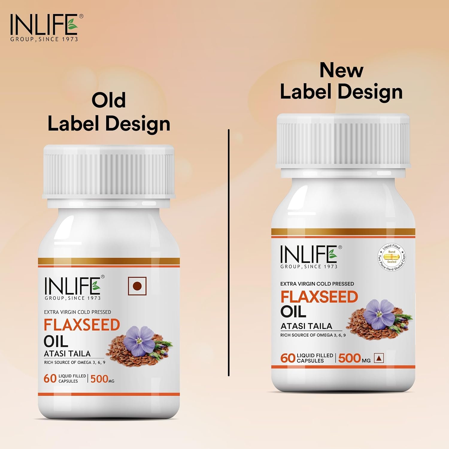 Inlife Liquid Filled Flaxseed Oil | With Omega 3, 6, 9 | Capsule