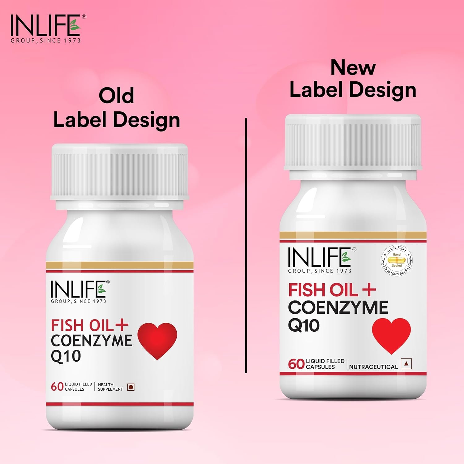 Inlife Fish Oil + Coenzyme Q10 | For Heart Health | Capsule
