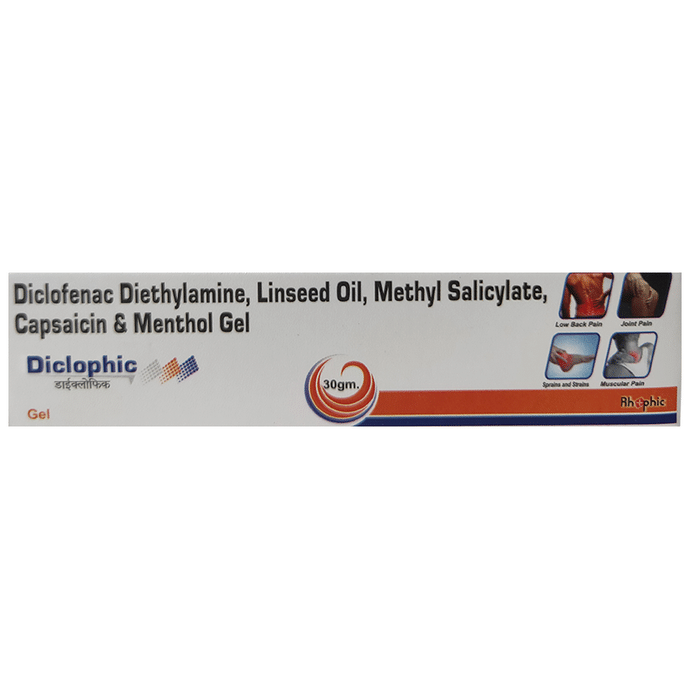 Diclophic Gel Diclofenac 1.16% w/w + Capsaicin Based Rubefacients 0.025% w/w + Methyl Salicylate 10%