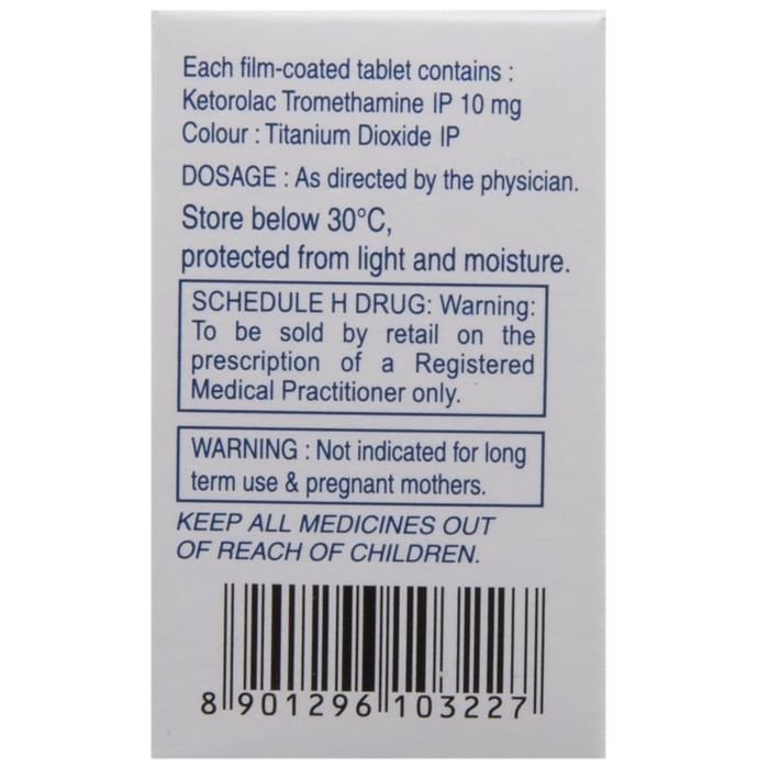 Ketanov 10mg Tablet Ketorolac 10mg