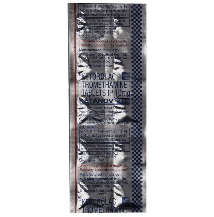 Ketanov 10mg Tablet Ketorolac 10mg