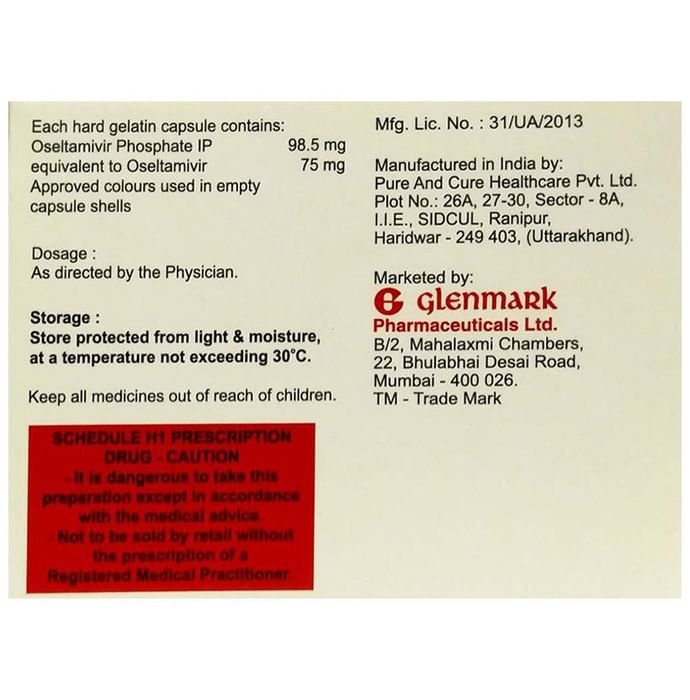 Olsivir Capsule Oseltamivir Phosphate 75mg