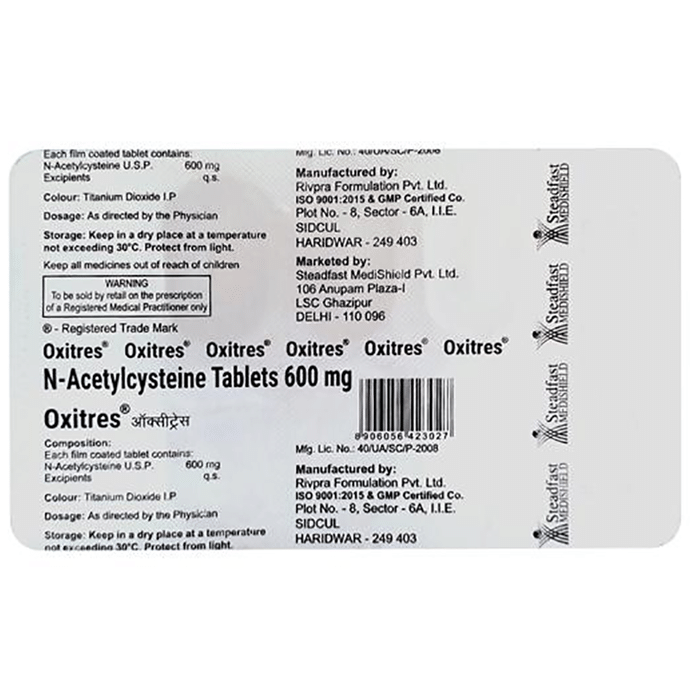 Oxitres Tablet Acetylcysteine 600mg
