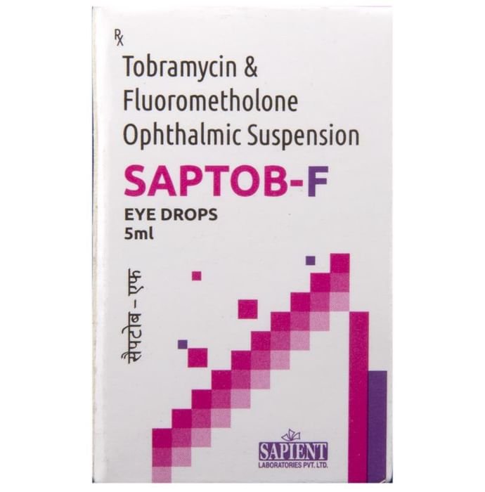 Saptob-F Eye Drop Tobramycin 0.3% w/v + Fluorometholone 1% w/v