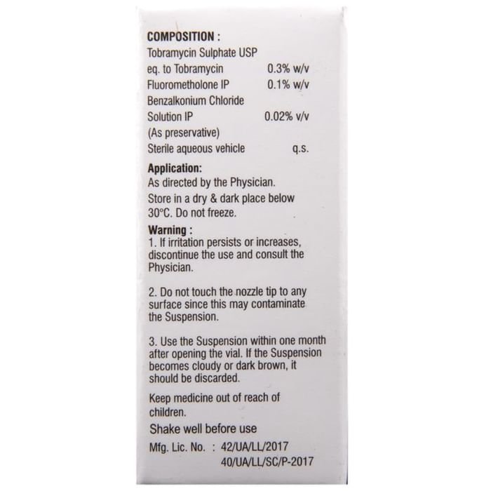 Saptob-F Eye Drop Tobramycin 0.3% w/v + Fluorometholone 1% w/v