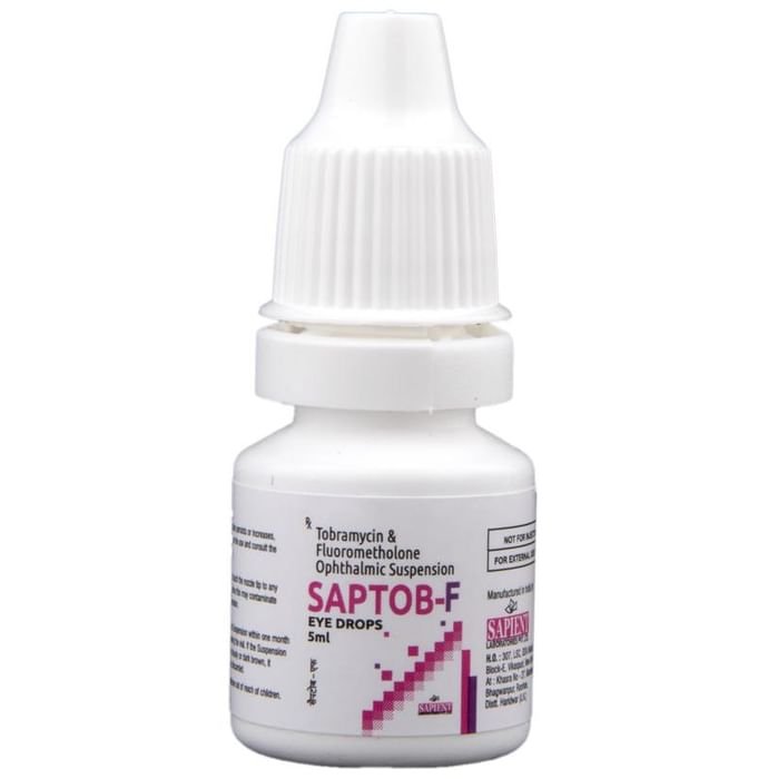 Saptob-F Eye Drop Tobramycin 0.3% w/v + Fluorometholone 1% w/v