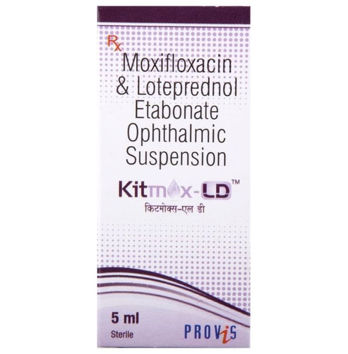 Kitmox-LD Opthalmic Suspension Loteprednol etabonate 0.5% w/v + Moxifloxacin 0.5% w/v