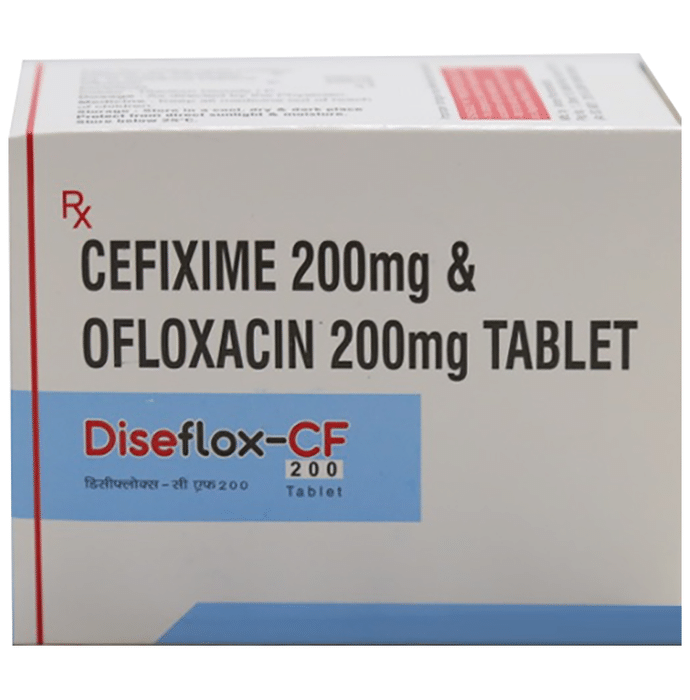 Diseflox-CF 200 Tablet Cefixime 200mg + Ofloxacin 200mg
