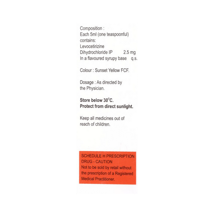 Allercet-L Syrup Levocetirizine 2.5mg
