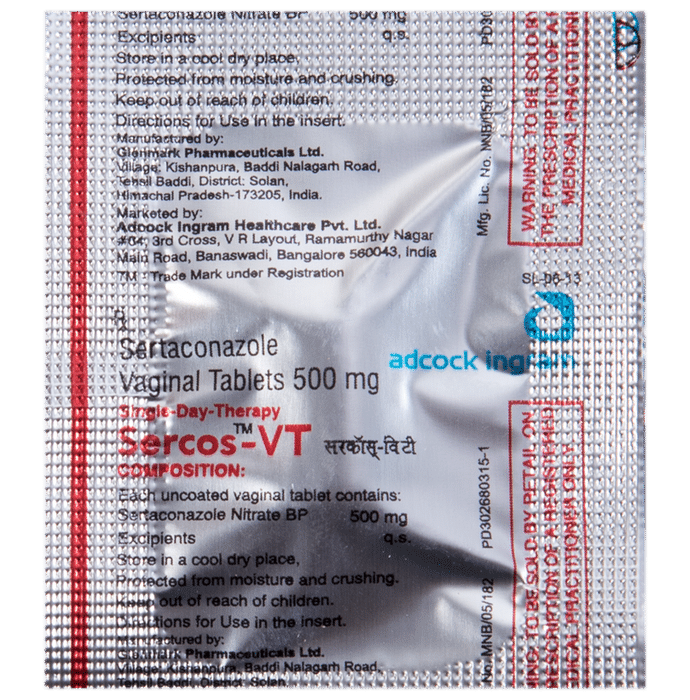 Sercos-VT Tablet Sertaconazole 500mg
