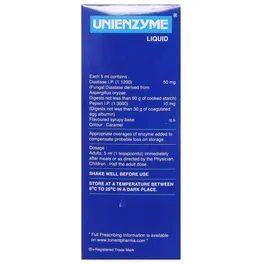 Unienzyme Digestive Enzymes for Indigestion, Acidity, Gastric, Bloat Liquid Pineapple