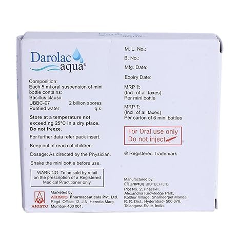 Darolac Aqua (5ml Each) Oral Suspension